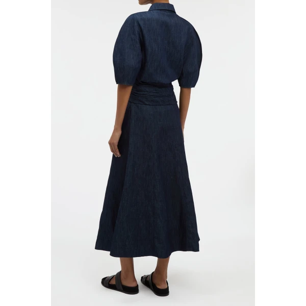 Gabriela Hearst Sansi Top in Recycled Cotton Denim, view 4