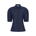 Gabriela Hearst Sansi Top in Recycled Cotton Denim