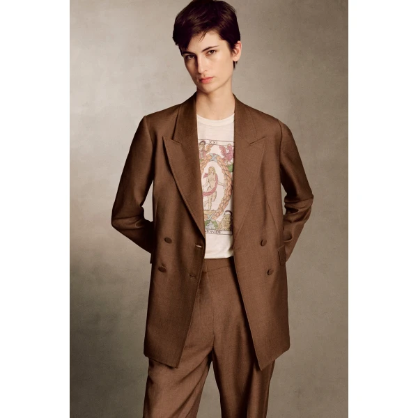 Gabriela Hearst Sayara T-Shirt In World Multi Printed Cashmere Top, view 2
