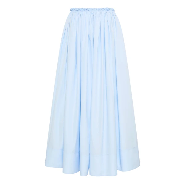 Gabriela Hearst Shiva Maxi Skirt in Light Blue Sea Island Cotton, view 6