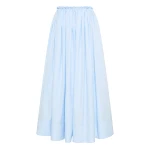 Gabriela Hearst Shiva Maxi Skirt in Light Blue Sea Island Cotton