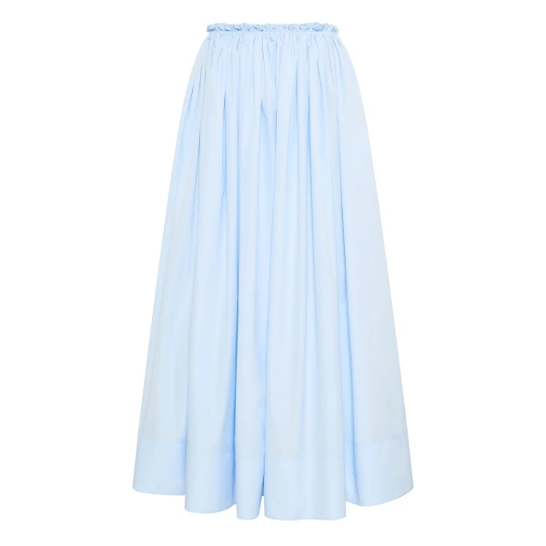 Gabriela Hearst Shiva Maxi Skirt in Light Blue Sea Island Cotton