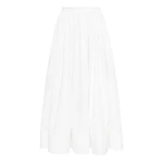 Gabriela Hearst Shiva Maxi Skirt in White Sea Island Cotton