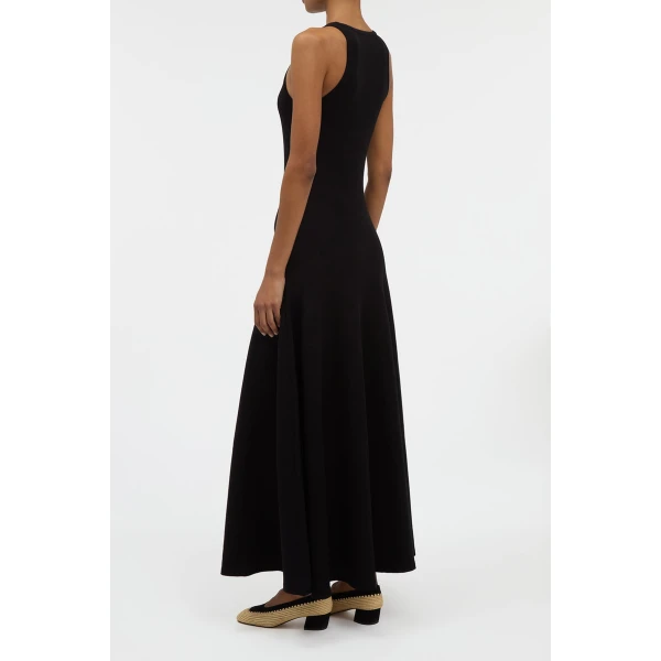 Gabriela Hearst Siren Knit Maxi Dress in Black Merino Wool, view 4