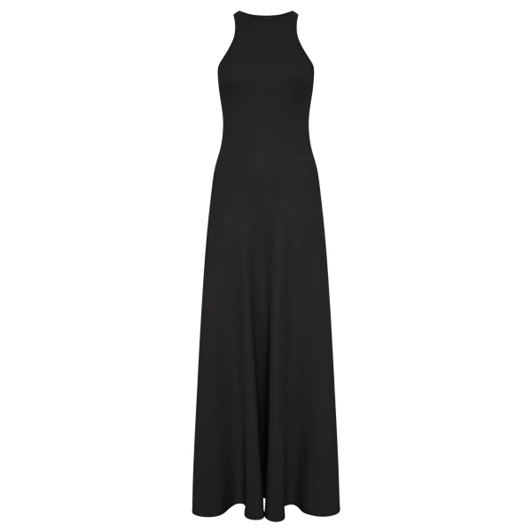 Gabriela Hearst Siren Knit Maxi Dress in Black Merino Wool