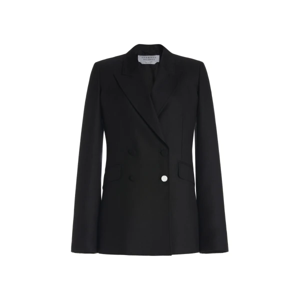Gabriela Hearst Stephanie Blazer in Black Recycled Wool, view 2
