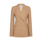 Gabriela Hearst Stephanie Blazer in Camel Virgin Wool Crepe