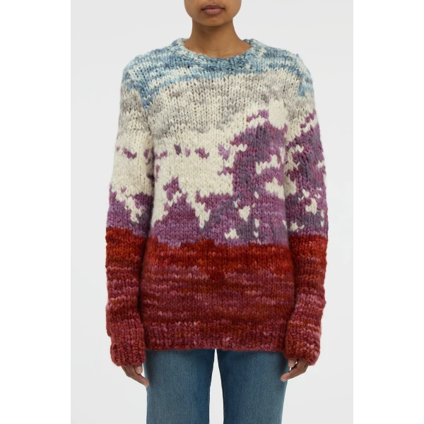 Gabriela Hearst Sylphora Knit Crewneck Sweater in Mountain Welfat Cashmere, view 2