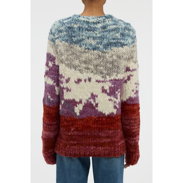Gabriela Hearst Sylphora Knit Crewneck Sweater in Mountain Welfat Cashmere, view 4