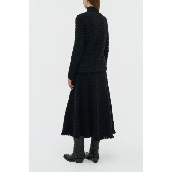 Gabriela Hearst Tansey Knit Sweater in Black Cashmere, view 4