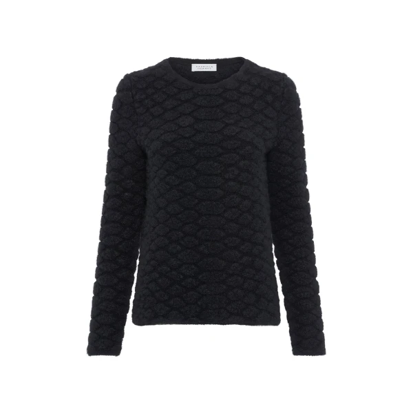 Gabriela Hearst Tansey Knit Sweater in Black Cashmere