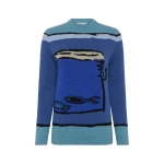 Gabriela Hearst Tarikel Knit Sweater in Water Multi Cashmere