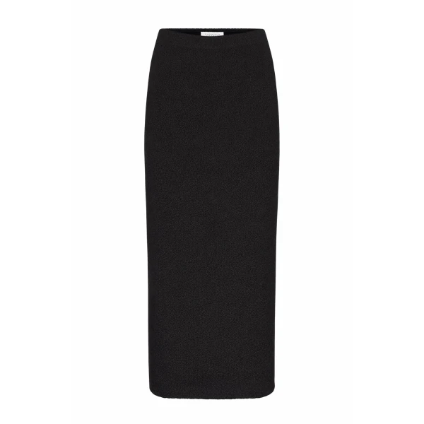 Gabriela Hearst Terranova Knit Maxi Skirt in Black Mulberry Silk, view 2
