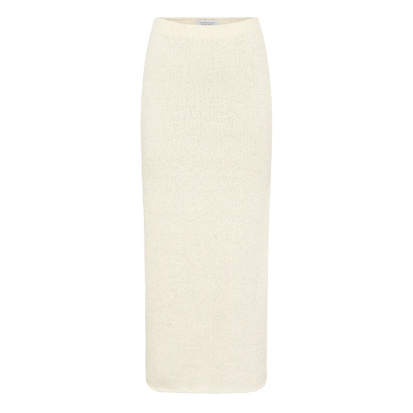 Gabriela Hearst Terranova Knit Maxi Skirt in Off White Mulberry Silk, view 6
