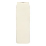 Gabriela Hearst Terranova Knit Maxi Skirt in Off White Mulberry Silk