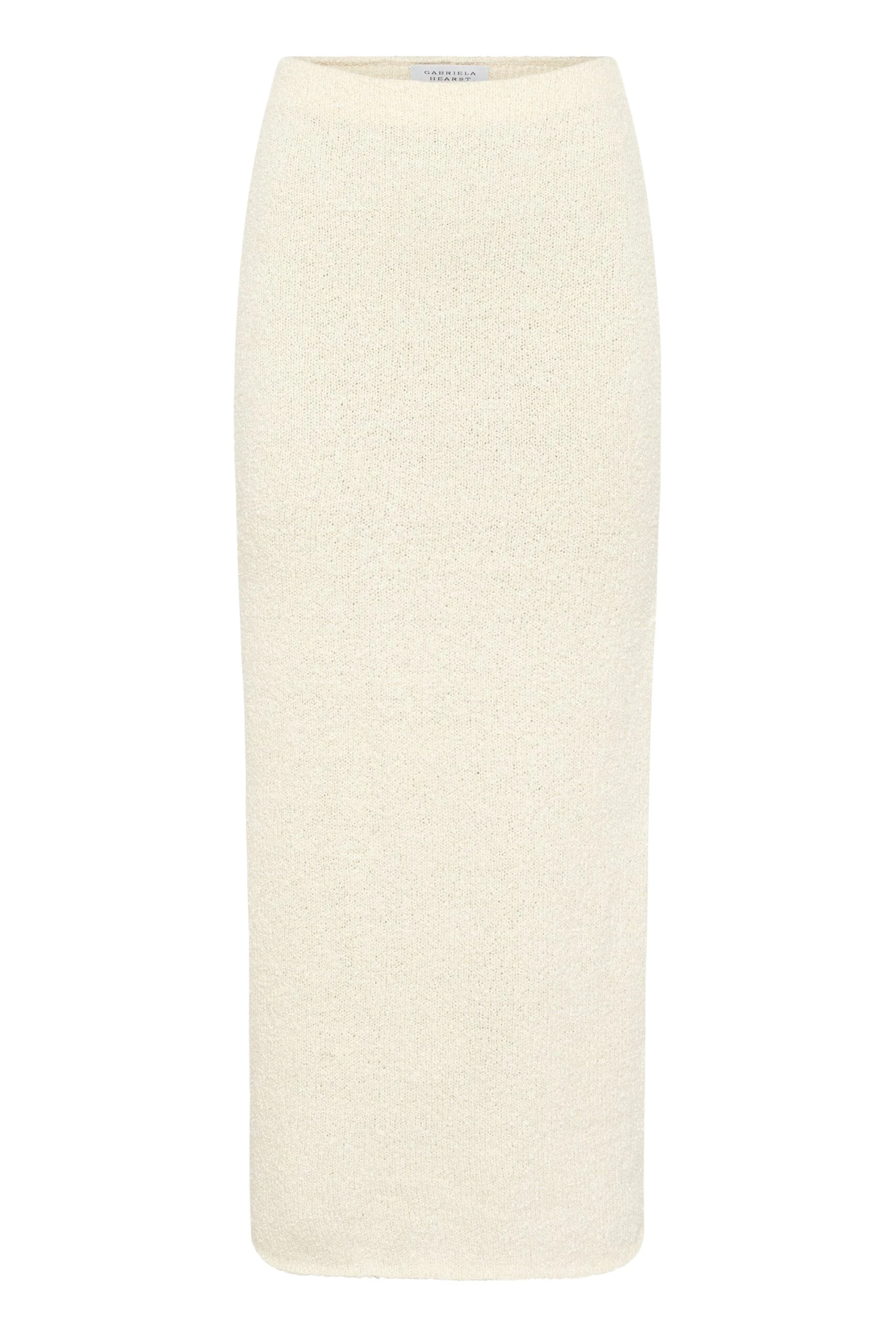 Gabriela Hearst Terranova Knit Maxi Skirt in Off White Mulberry Silk