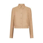 Gabriela Hearst Thereza Jacket in Camel & Citrine Virgin Wool Crepe