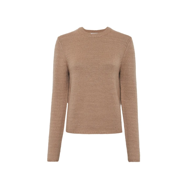 Gabriela Hearst Titus Knit Sweater in Camel Cashmere, view 6