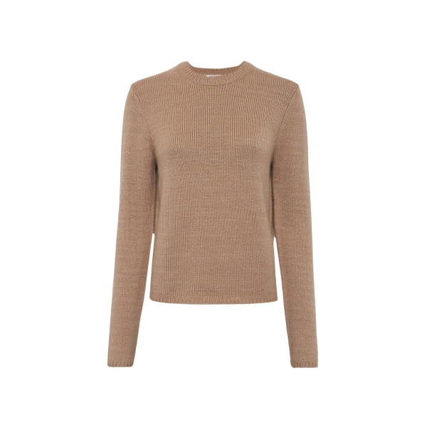 Gabriela Hearst Titus Knit Sweater in Camel Cashmere