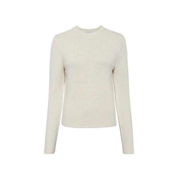 Gabriela Hearst Titus Knit Sweater in Ivory Cashmere, view 6