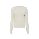 Gabriela Hearst Titus Knit Sweater in Ivory Cashmere