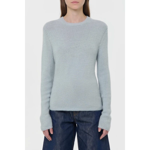 Gabriela Hearst Titus Knit Sweater in Light Blue Cashmere, view 2
