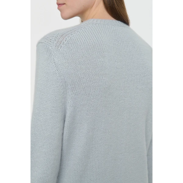 Gabriela Hearst Titus Knit Sweater in Light Blue Cashmere, view 5