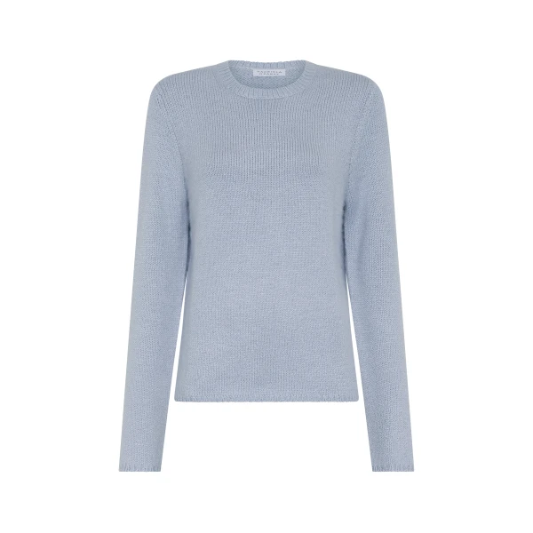 Gabriela Hearst Titus Knit Sweater in Light Blue Cashmere, view 6