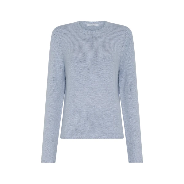 Gabriela Hearst Titus Knit Sweater in Light Blue Cashmere