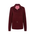 Gabriela Hearst Ulu Reversible Chore Jacket in Bordeaux & Fuchsia Double-face Recycled Cashmere