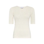 Gabriela Hearst Valentia Knit T-Shirt in Off White Mulberry Silk