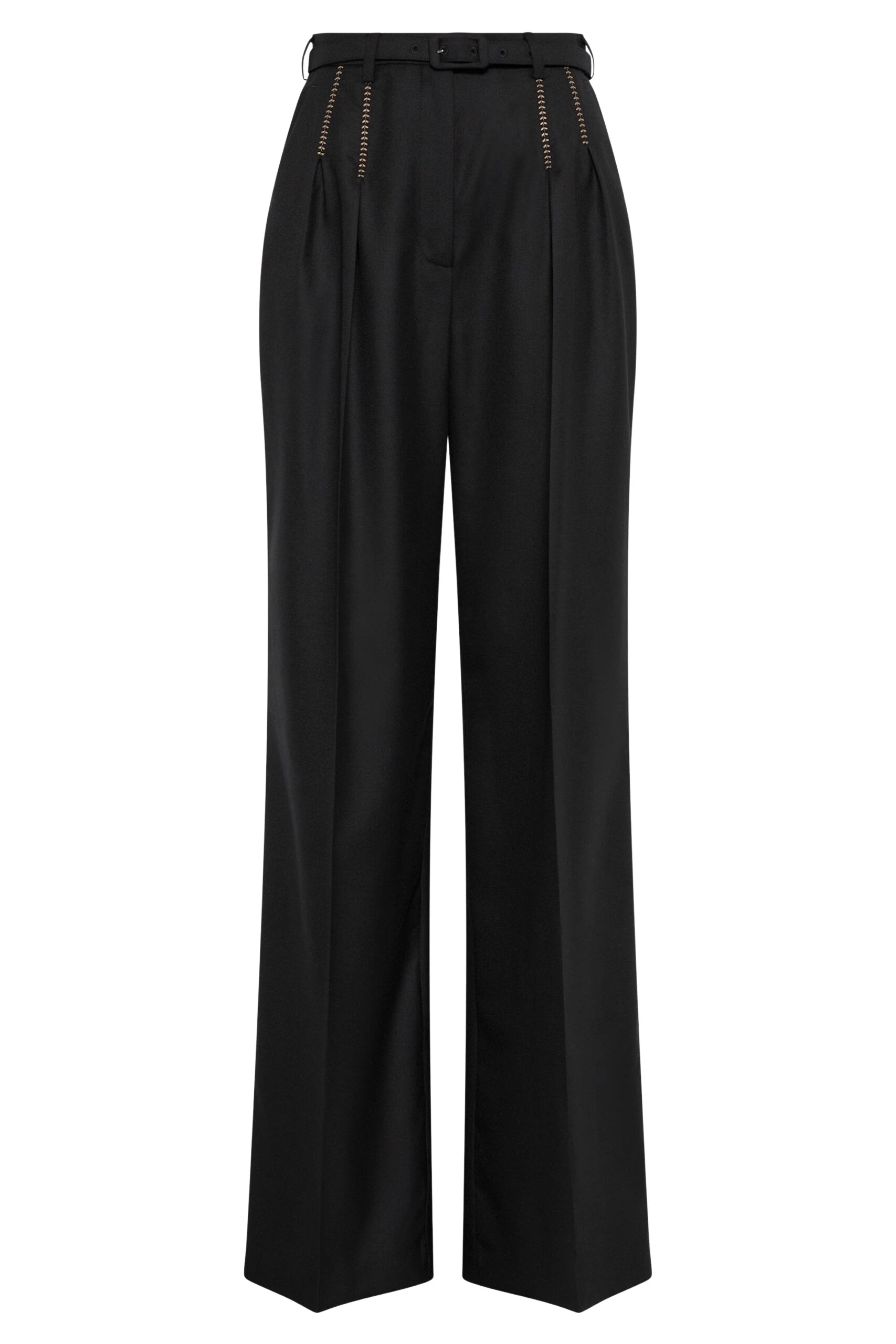 Gabriela Hearst Vargas Wide-leg Pant in Black & Camel Cashmere