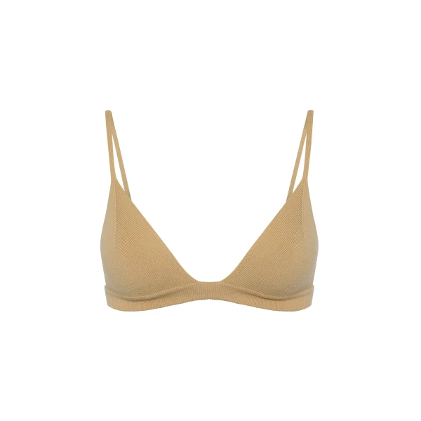Gabriela Hearst Vesha Knit Bra in Hay Merino Wool Cashmere, view 3