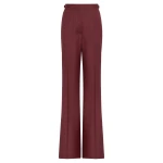 Gabriela Hearst Vesta Flare Pant in Bordeaux Wool Silk