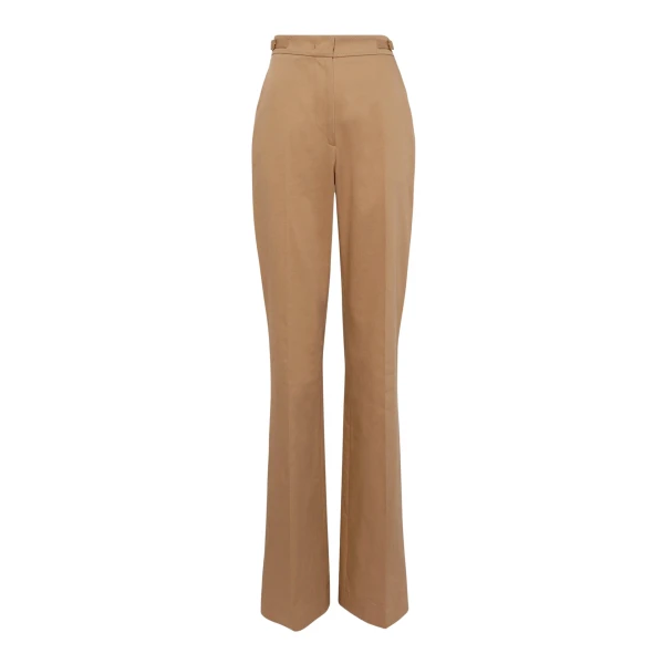 Gabriela Hearst Vesta Flare Pant in Camel Light Sea Island Cotton Twill