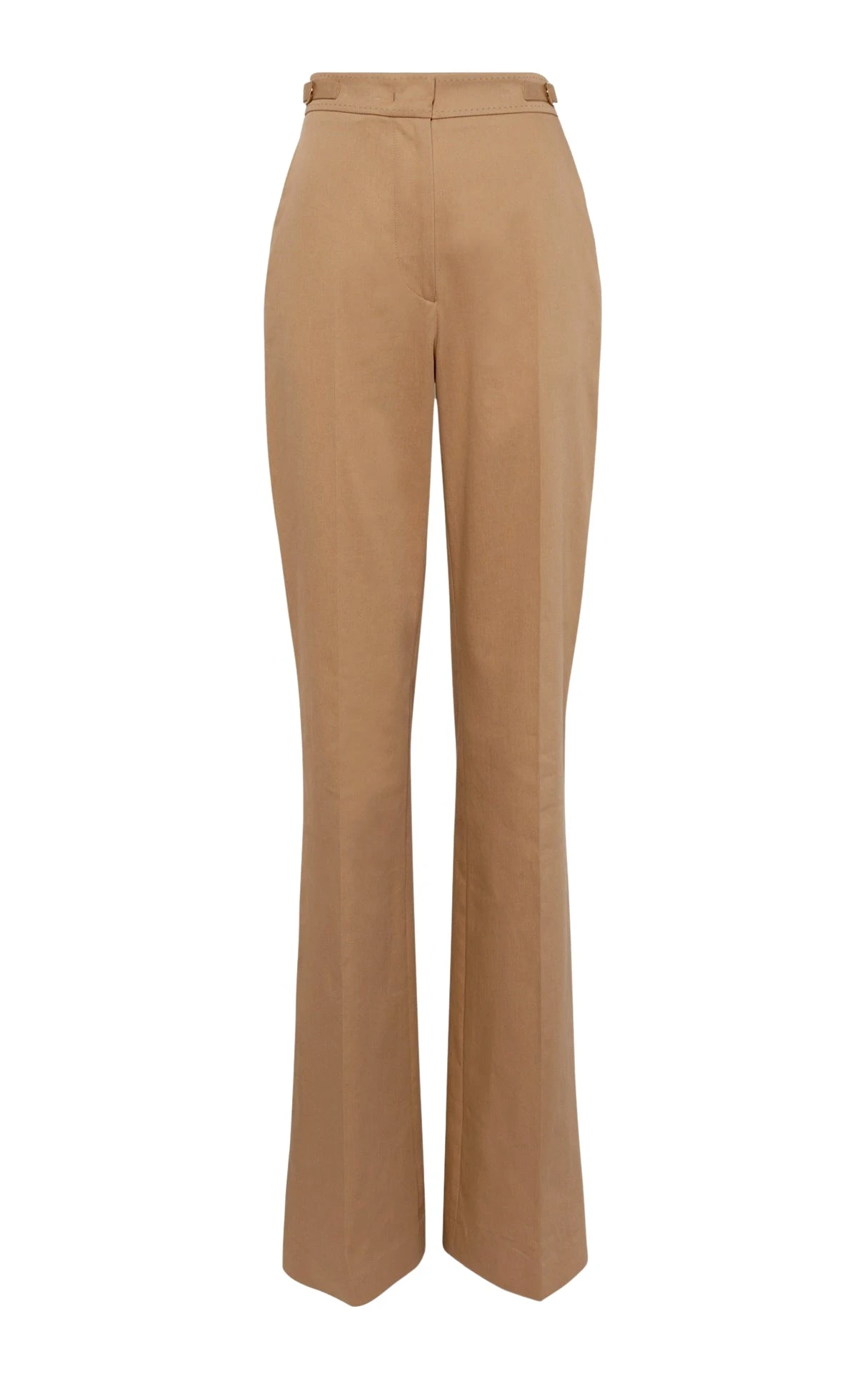 Gabriela Hearst Vesta Flare Pant in Camel Light Sea Island Cotton Twill