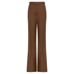 Gabriela Hearst Vesta Flare Pant in Chestnut Wool Silk