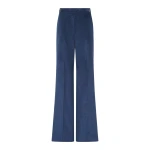 Gabriela Hearst Vesta Flare Pant in Electric Navy Sea Island Cotton Corduroy