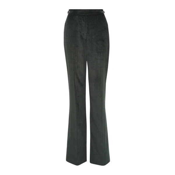 Gabriela Hearst Vesta Flare Pant in English Green Sea Island Cotton Corduroy