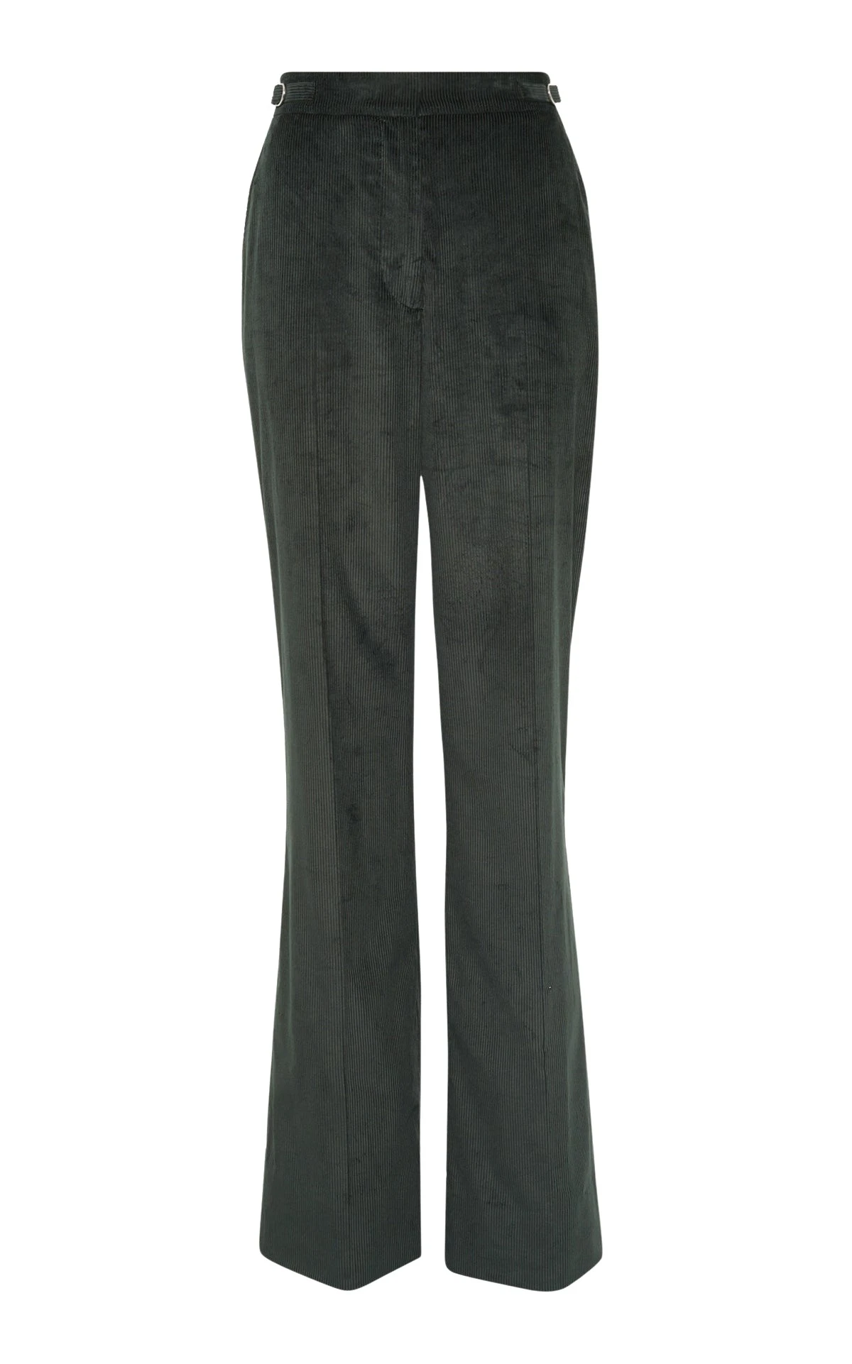 Gabriela Hearst Vesta Flare Pant in English Green Sea Island Cotton Corduroy