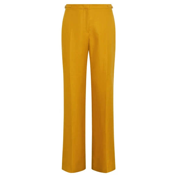 Gabriela Hearst Vesta Flare Pant in Golden Birch Linen Twill, view 6