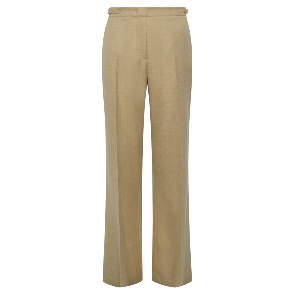Gabriela Hearst Vesta Flare Pant in Hay Virgin Wool Silk with Linen, view 6