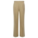 Gabriela Hearst Vesta Flare Pant in Hay Virgin Wool Silk with Linen