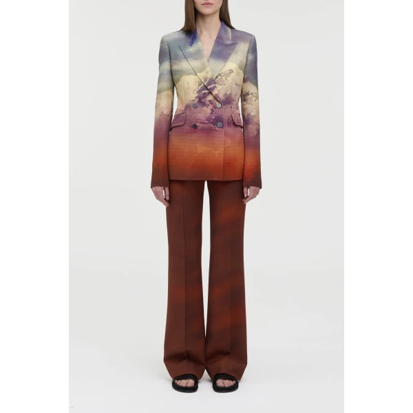 Gabriela Hearst Vesta Flare Pant in Mountain Virgin Wool, view 2
