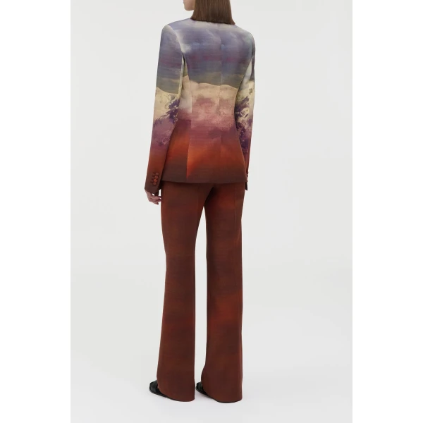 Gabriela Hearst Vesta Flare Pant in Mountain Virgin Wool, view 4