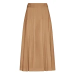 Gabriela Hearst Wesley Pleated Skirt in Camel Sea Island Cotton Corduroy