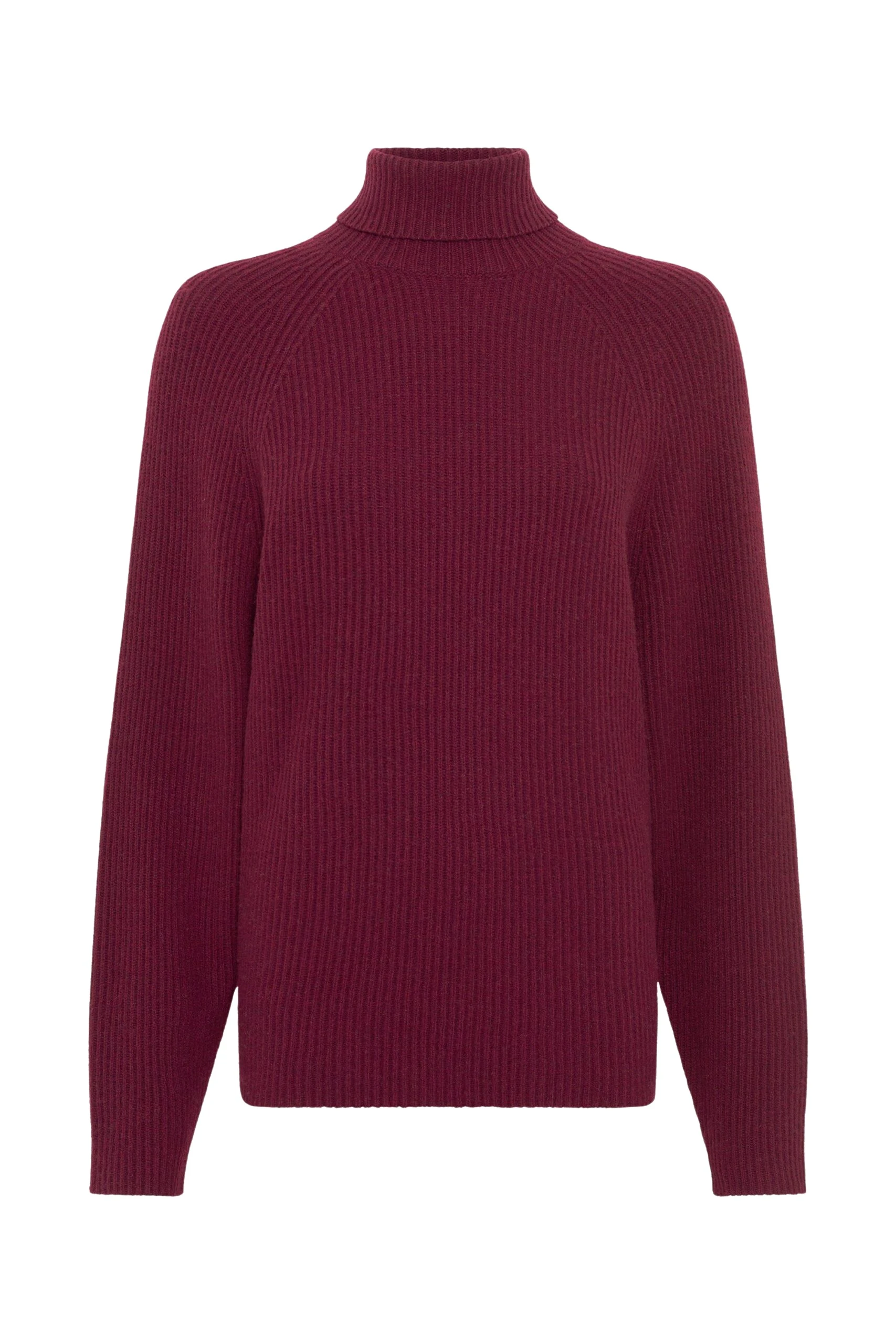 Gabriela Hearst Wigman Knit Turtleneck Sweater in Bordeaux Cashmere