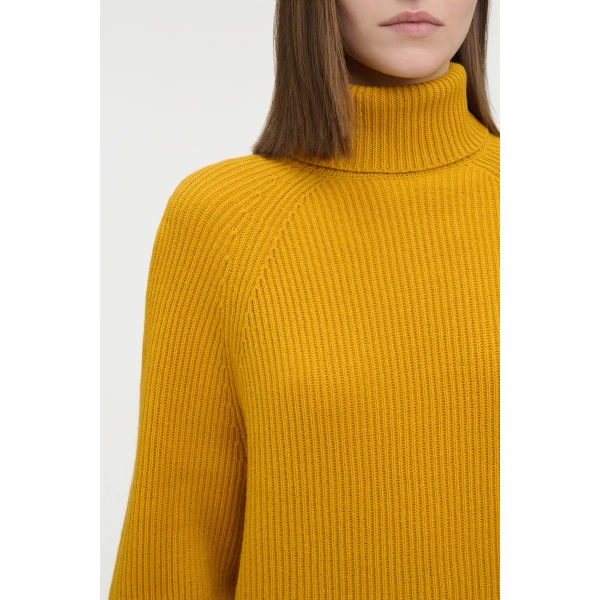 Gabriela Hearst Wigman Knit Turtleneck Sweater in Golden Birch Cashmere, view 5