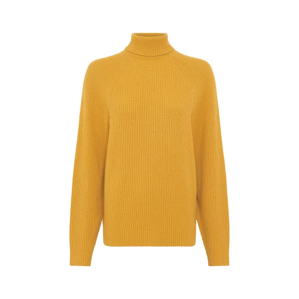 Gabriela Hearst Wigman Knit Turtleneck Sweater in Golden Birch Cashmere, view 6