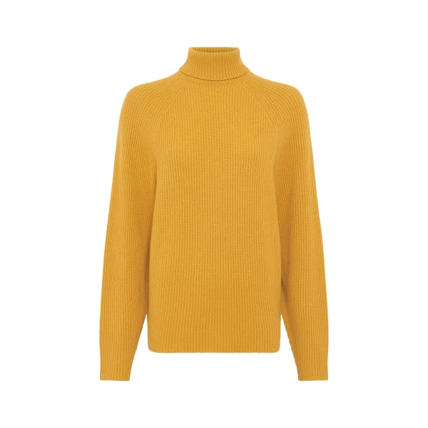Gabriela Hearst Wigman Knit Turtleneck Sweater in Golden Birch Cashmere